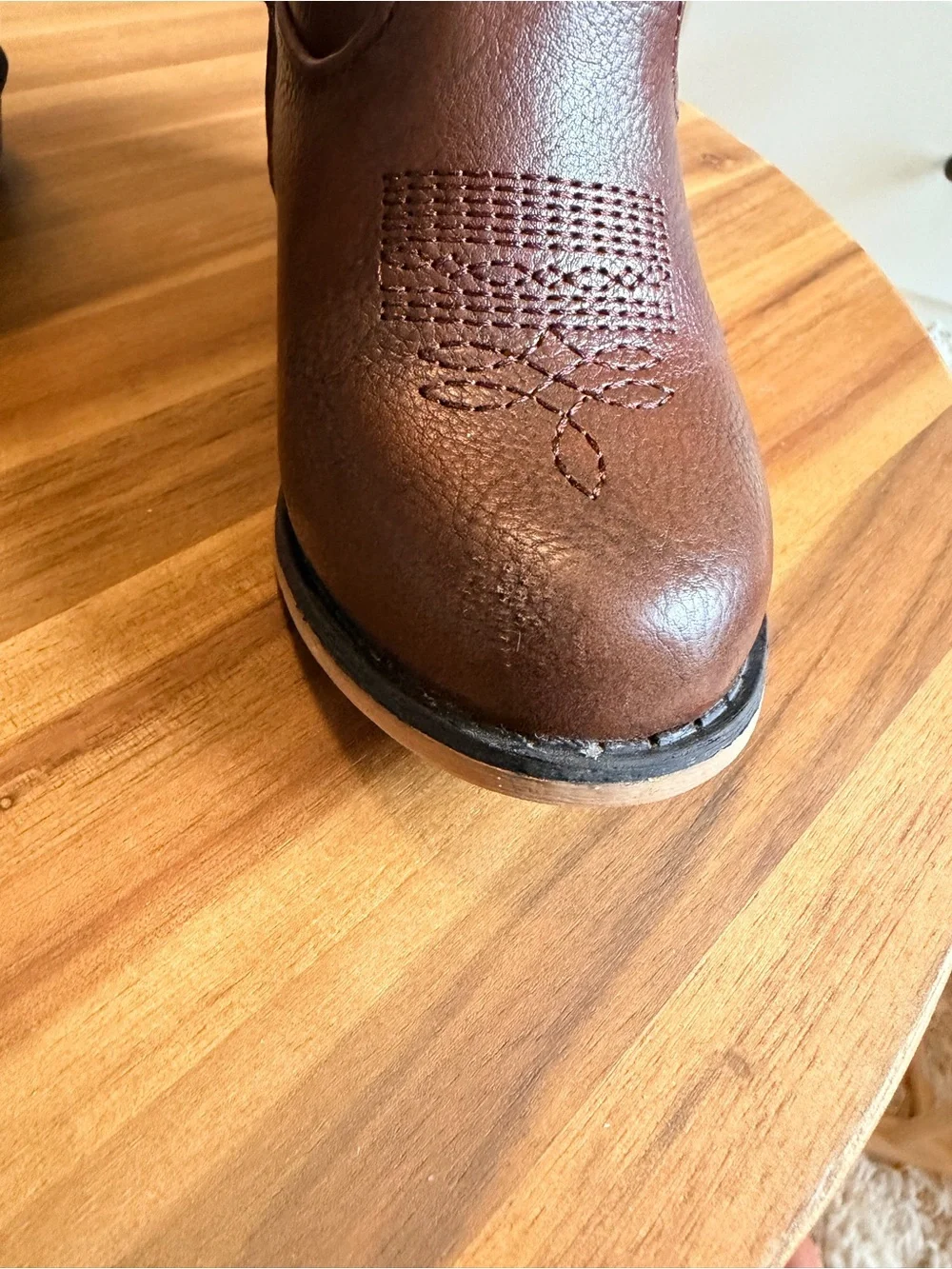 Cat and Jack cowboy boots. Brown Embroidered Western Cowgirl Boots
